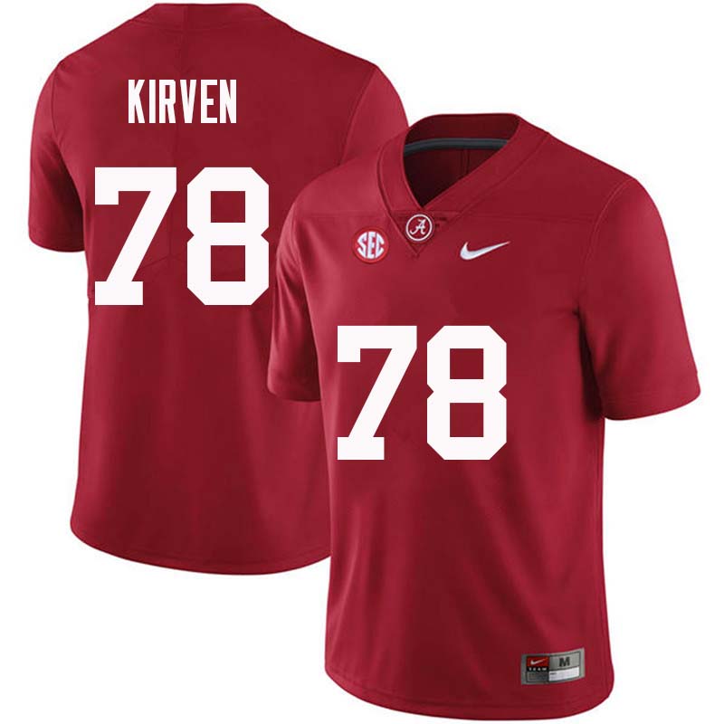 Men #78 Korren Kirven Alabama Crimson Tide College Football Jerseys Sale-Crimson